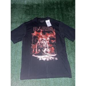 Men's S Nike Jordan PSG Paris Saint Germain Shirt Soccer Black Tiger FV7734-045